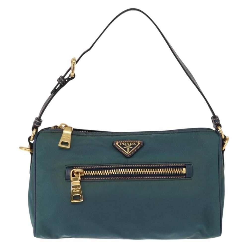 Prada Nylon Accessory Pouch Green